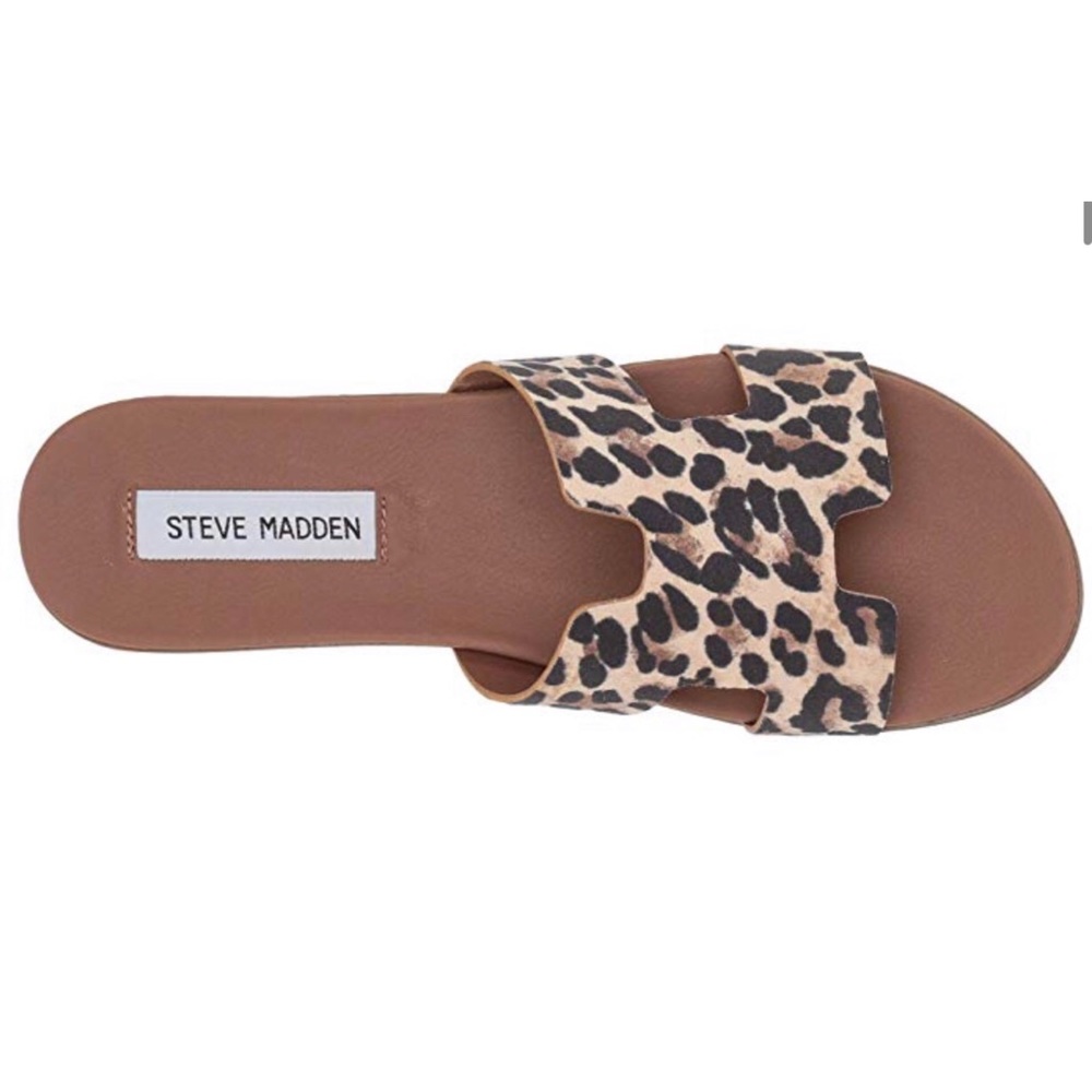 Steve Madden Harriet Leopard Print Flats Sandals